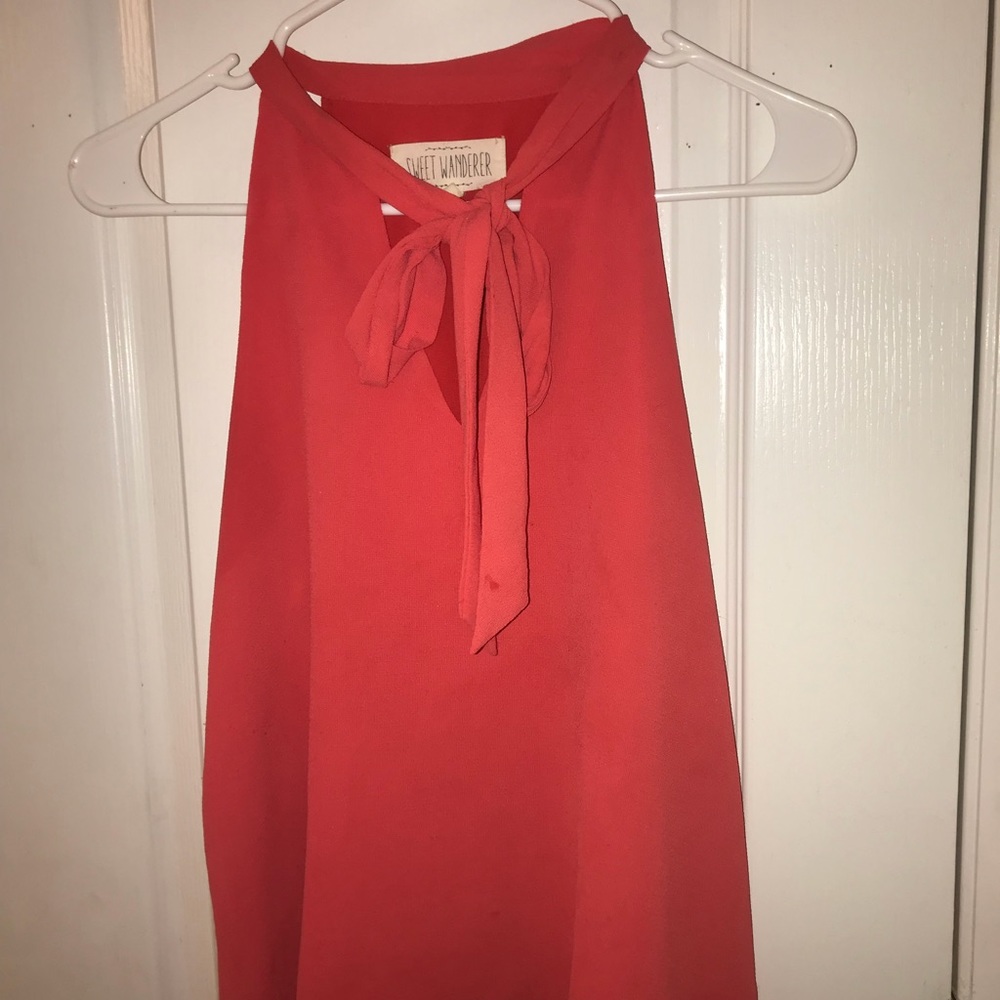 Bright Orange Tied Shirt